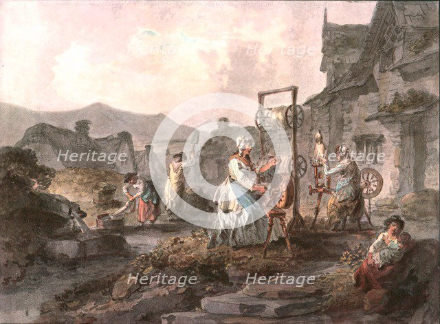 'An Outdoor Scene of Women at Work', (c1900).  Creator: Unknown.