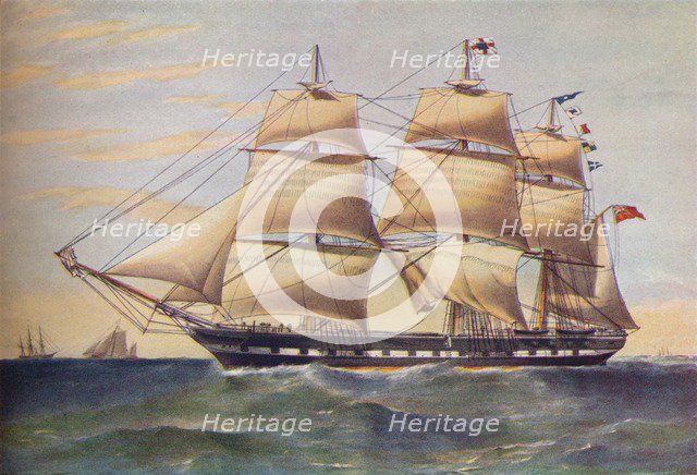 'Clipper Ship, Sussex', c1853. Artist: Thomas Goldsworth Dutton.