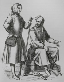 Italian gardener and woodcutter in the 14th century, 1878.  Creator: Unknown.