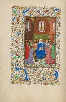 Pentecost; Llangattock Hours, 1450s. Creator: Master of Wauquelin's Alexander.