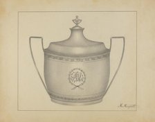 Silver Sugar Bowl, c. 1937. Creator: Matthew Mangiacotti.
