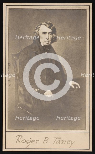 Portrait of Roger Brooke Taney (1777-1864), Before 1864. Creator: Brady's National Photographic Portrait Galleries.