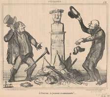 A Flourens, la jeunesse reconnaissante!, 19th century. Creator: Honore Daumier.