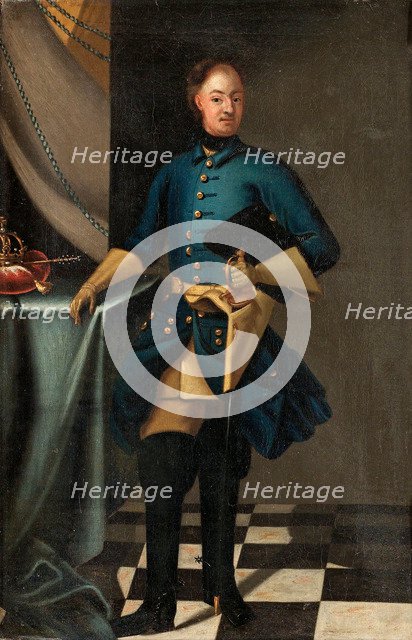 Portrait of the King Charles XII of Sweden (1682-1718), c. 1716. Artist: Krafft, David, von (1655-1724)