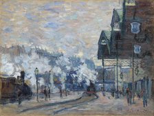 La Gare Saint-Lazare, vue extérieure , 1877. Creator: Monet, Claude (1840-1926).