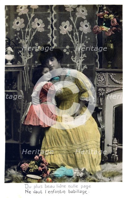 'The more beautiful book', French Postcard, c1900. Artist: Unknown