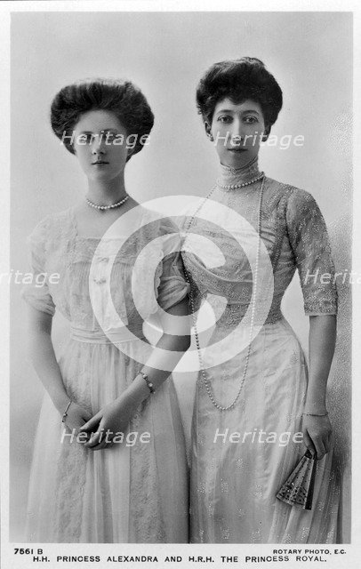 Princess Louise and her daughter Princess Alexandra, c1910. Creator: Unknown.