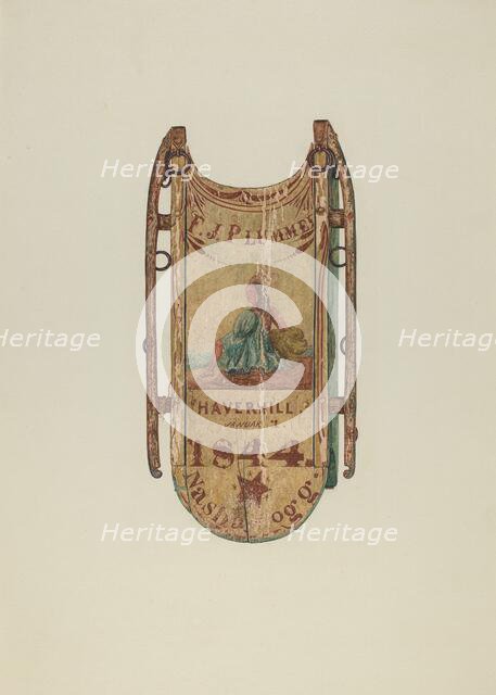 Sled, c. 1939. Creator: Harriette Gale.