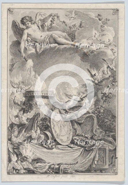 Pièce commémorative d'un mariage, 1780. Creator: Pierre Philippe Choffard.