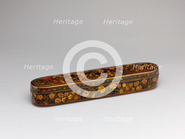 Pen Box with a Europeanizing Landscape, Iran, late 17th-early 18th century. Creator: Haji Muhammad.