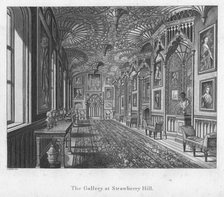 'The Gallery at Strawberry Hill', c1792.  Artist: Unknown.