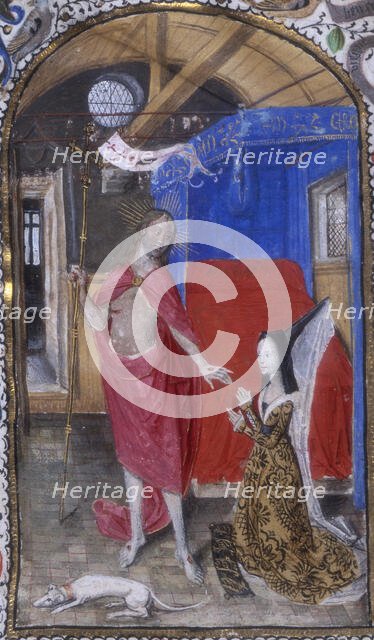 Margaret of York and the Resurrected Christ, c1468.  Creator: Master of Girard de Rousillon.