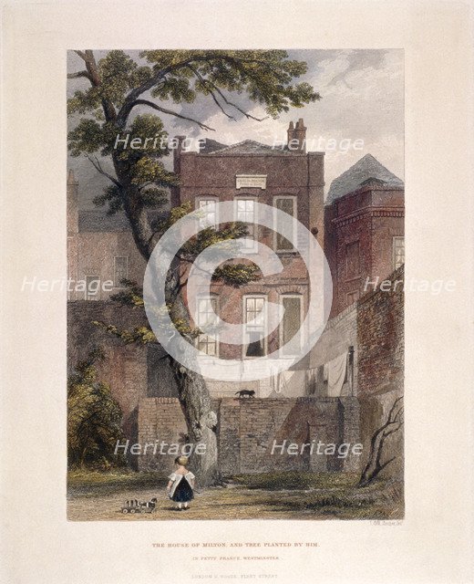 View of Milton's residence, Petty France, Westminster, London, 1851. Artist: John Wykeham Archer