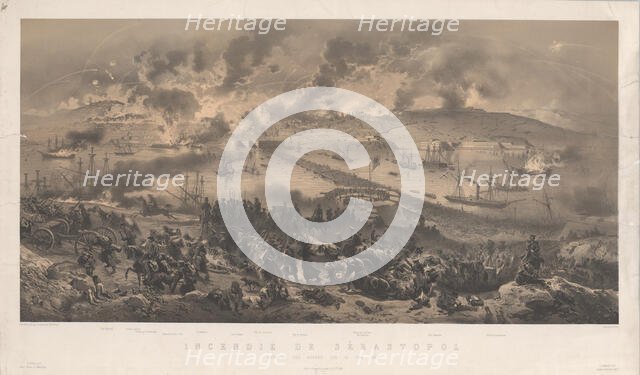 Fire of Sevastopol. Retreat of the Russians on the North Coast, 1855. Creator: Benoist, Philippe (1813-1885).