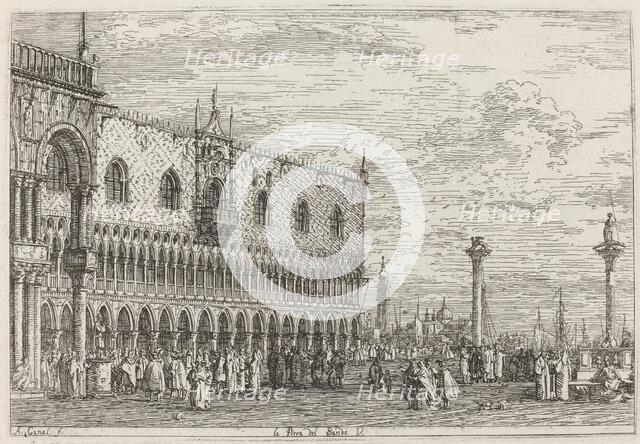 La Piera del Bando. V., c. 1735/1746. Creator: Canaletto.