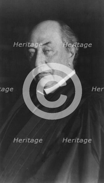 David Josiah Brewer, Associate Justice, Supreme Court, half-length portrait, facing left, c1906. Creator: Frances Benjamin Johnston.