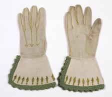 Gloves, French, second quarter 18th century. Creator: Unknown.
