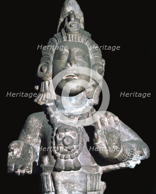 Stone bust of the Maize God, Maya, Copán, Honduras, Late Classic period, c600-c800. Artist: Unknown
