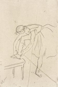 Danseuse mettant son chausson, c1888. Creator: Edgar Degas.
