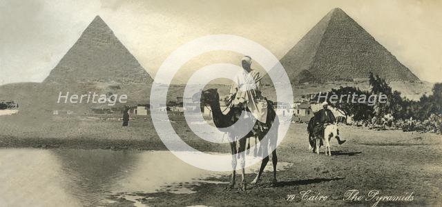 'Cairo: The Pyramids', c1918-c1939. Creator: Unknown.