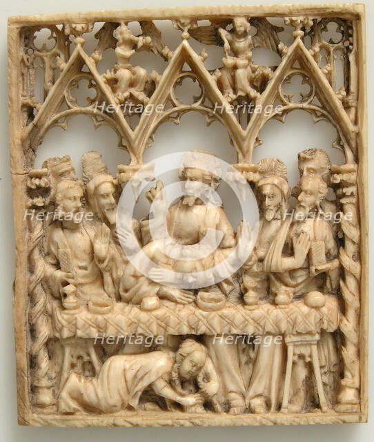Plaque with the Last Supper, British or French (?), 15th century (?). Creator: Unknown.