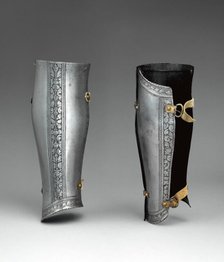 Pair of Greaves (Lower Leg Defenses), Italian, ca. 1550 to 1575. Creator: Unknown.