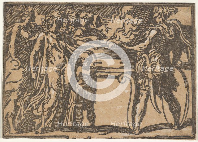 The Sacrifice' or 'Mucius Scaevola', after Parmigianino, 16th century. Creator: Unknown.