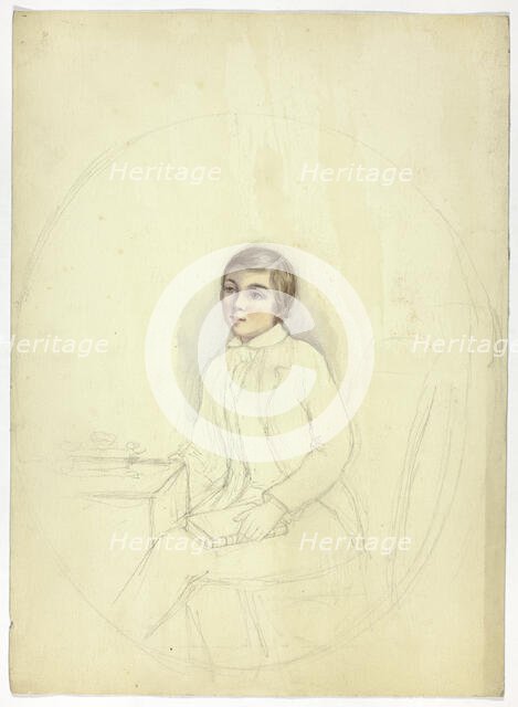 Study for Portrait of Boy with Book, n.d. Creator: Elizabeth Murray.