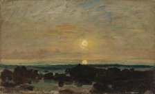 Moonlight by the Sea, 1840-1878. Creator: Charles Francois Daubigny.