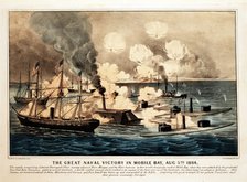 Great Naval Victory in Mobile Bay, Aug. 5th 1864, pub. 1864. Creator: American School (19th Century).