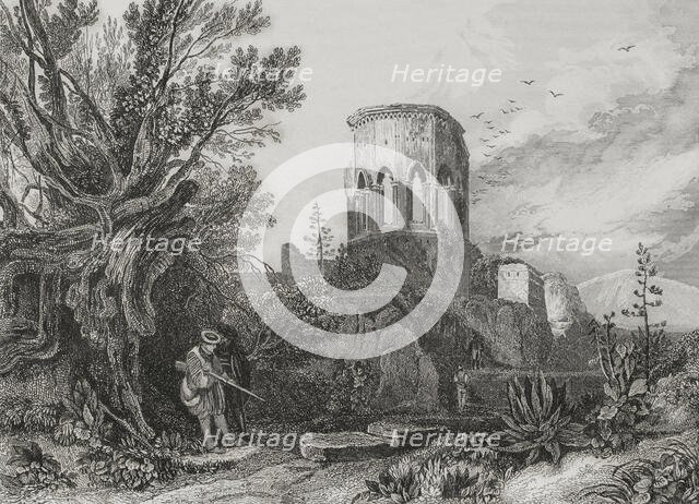 General view of the city, Nazareth, 1840. Creator: Aubert.