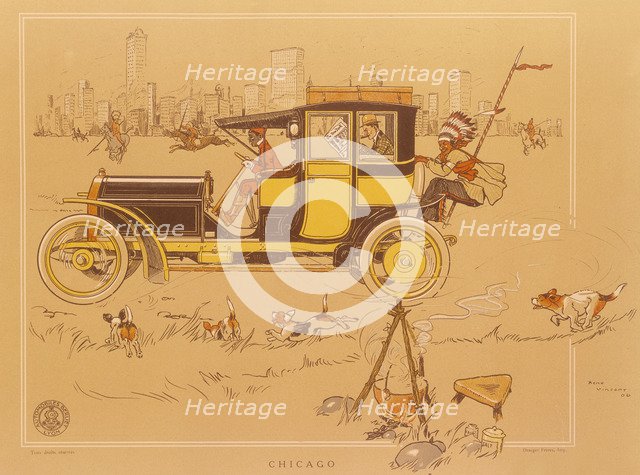 A Berliet car in Chicago, America. Artist: Unknown