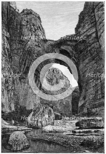 'The natural arch of Constantine', c1890. Artist: Barbant