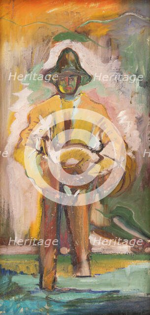 Man Carrying a Deer, 1930-1935. Creator: Arnold Peter Weisz-Kubincan.