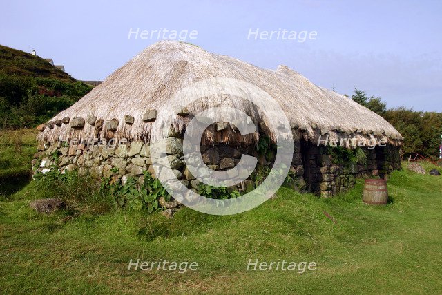 Black house, Colbost Folk Museum, Skye, Highland, Scotland.