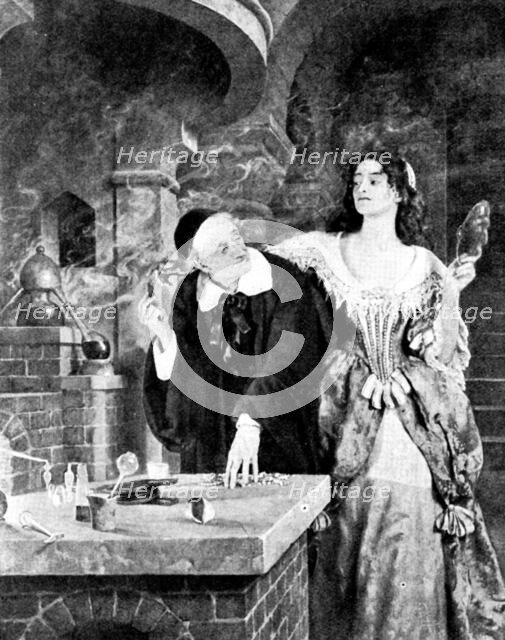 Pictures from the New Gallery: The Laboratory - The Hon. John Collier, 1895. Creator: George Meisenbach.