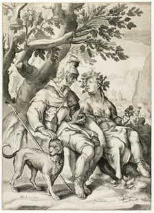 Corydon and Sylvia, 1601/11. Creator: Jacob Matham.