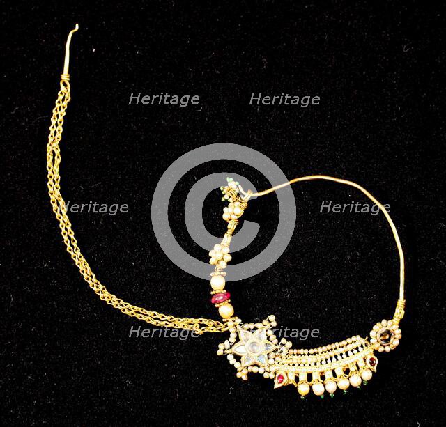 Nose Ring (Nath), 19th century. Creator: Unknown.
