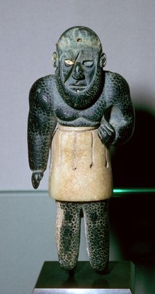 Bactrian statuette of the genie La Balafre (the Scarred One). Artist: Unknown