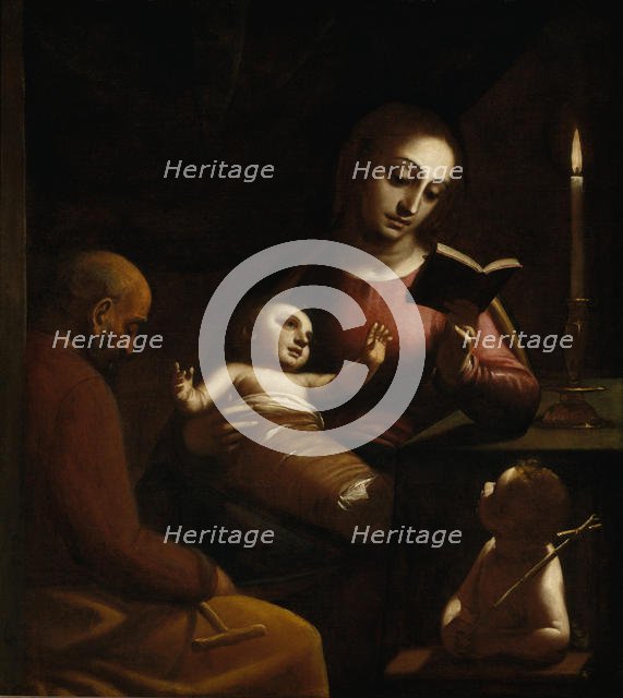 The Holy Family with John the Baptist as a Boy, ca 1578. Artist: Cambiaso (Cambiasi), Luca (1527-1585)