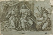 Madonna and Child with Saints Catherine and Dominic, n.d. Creator: Bartholomeus Spranger.