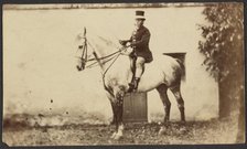 Man on a Horse, late 19th century. Creator: Unknown.