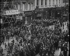 Crowds of German Civilians Demonstrating Against Poverty and Unemployment in the German Rep..., 1922 Creator: British Pathe Ltd.