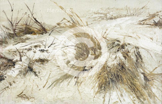 Snow on the sand dunes,  c1889-90. Creator: Petrus van der Velden.