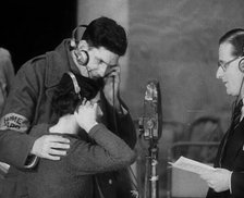 Parents Calling Evacuee Children in America Over the Radio, 1940. Creator: British Pathe Ltd.