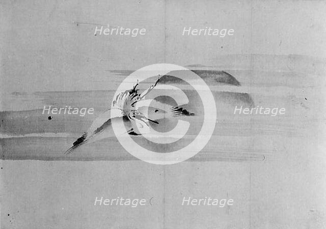 Crane and Sun, 19th century. Creator: Hokusai School.