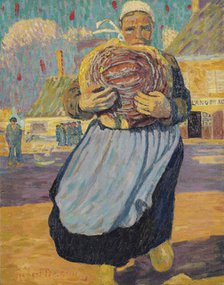 The woman with the bread (La femme au pain) , 1906. Creator: Delaunay, Robert (1885-1941).