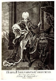 Portrait of the Tsar Peter II of Russia (1715-1730). Artist: Anonymous  