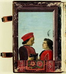 Portrait of Federico da Montefeltro and Cristoforo Landino. From Disputationes Camaldulenses by Cris