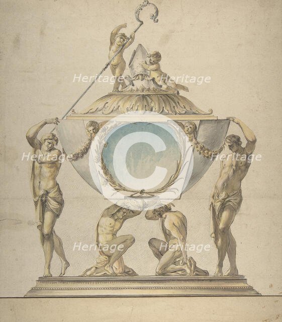 Design for a Gold and Silver Bishop's Reliquary, late 18th century. Creator: Luigi Valadier.